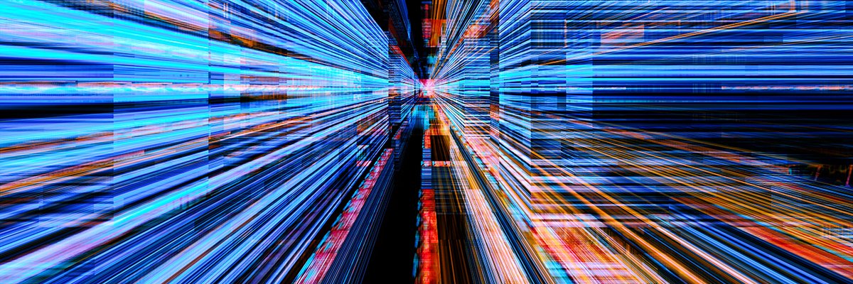 Conceptual futuristic technology digital light abstraction. 