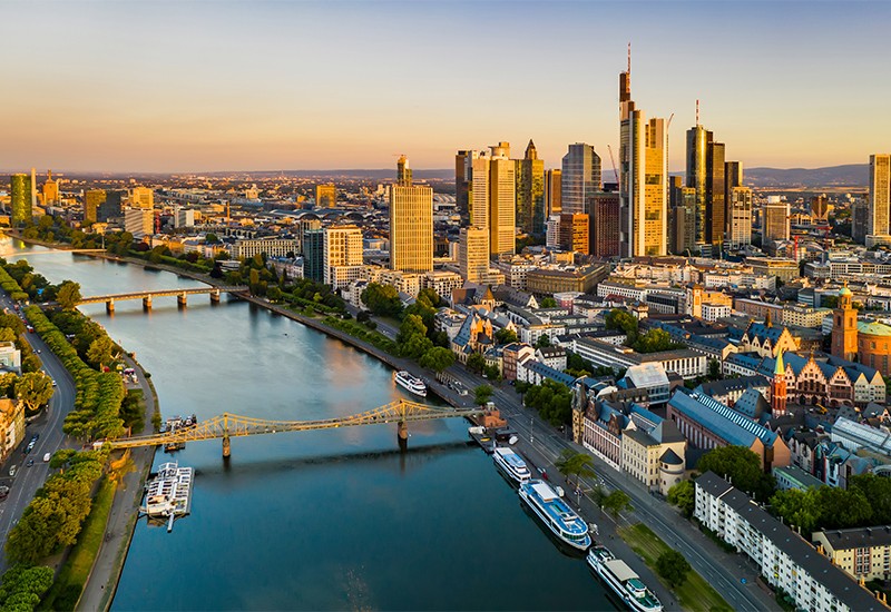 View of Frankfurt skyline