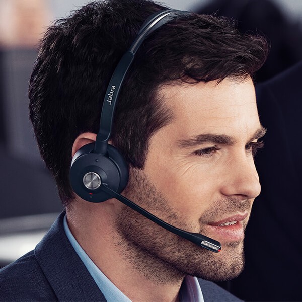 Jabra Engage 75 Stereo / Mono Genießen Sie Bewegungsfreiheit. Das Jabra Engage 75 ist perfekt für Nutzer, die größtmögliche schnurlose Bewegungsfreiheit und Konnektivität mit mehreren Endgeräten benötigen.